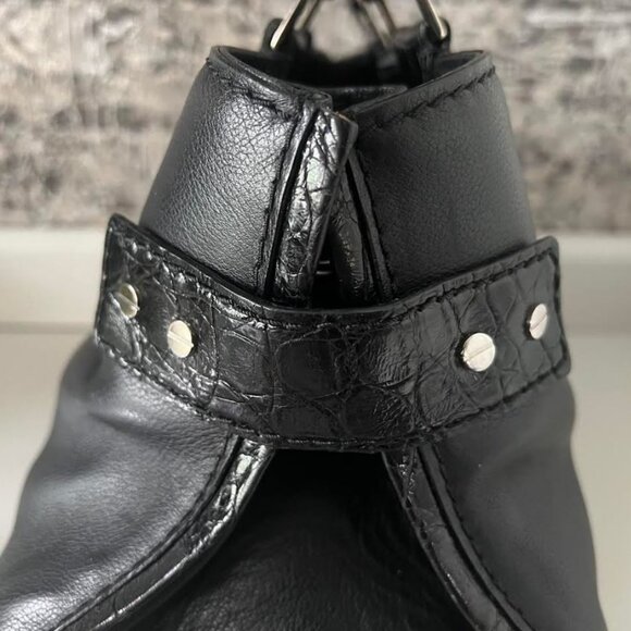 VBH "VAGABOND" LEATHER CROCODILE COMBO HANDBAG SATCHEL CARRY ON - Picture 7 of 15